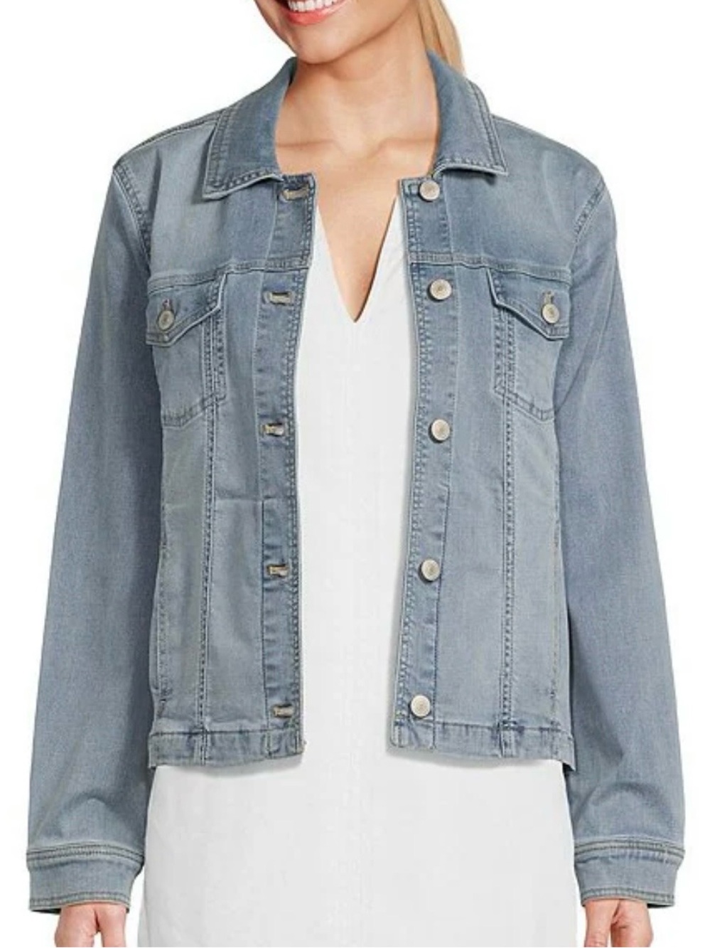 Tommy Bahama Leila Point Collar Long Sleeve Denim Jacket Womens Size XS